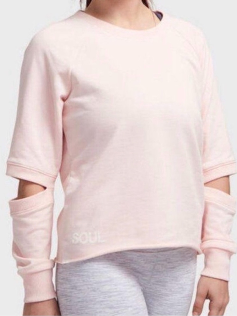 Nation LTD x SOULCYCLE Elbow Cutout Sweatshirt Crew M Peru